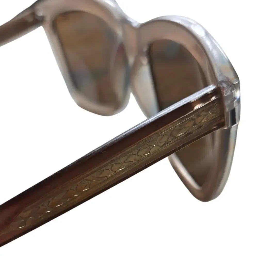 Crush Enchanted Sunglasses Taupe Brown Square Translucent Frame Lens Plastic